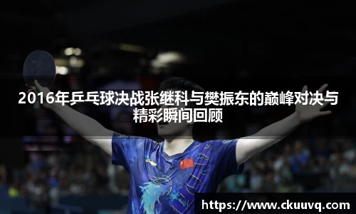 2016年乒乓球决战张继科与樊振东的巅峰对决与精彩瞬间回顾